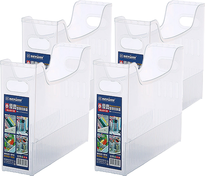 KEYWAY 聯府 小優齊整理收納盒 331 x 92 x 245mm, 透明色, 4個