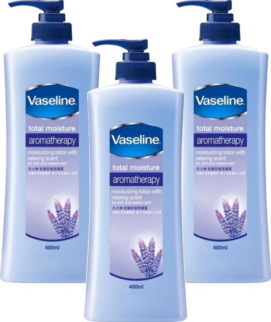 Vaseline 凡士林 香薰舒緩潤膚露, 400ml, 3瓶