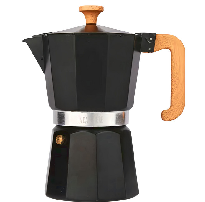 LA CAFETIERE 義式摩卡壺 19 x 9cm 290ml 6杯量, 黑色, 1個