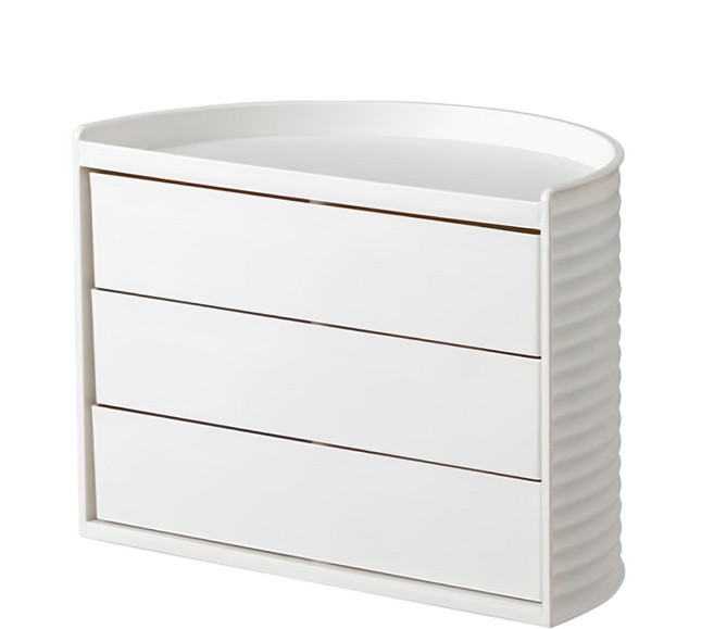 FAmILyLIFE 生活 桌面飾品文具旋轉收納盒 A-173-W 27 x 15.5 x 19.5cm 800g, 白色, 1個
