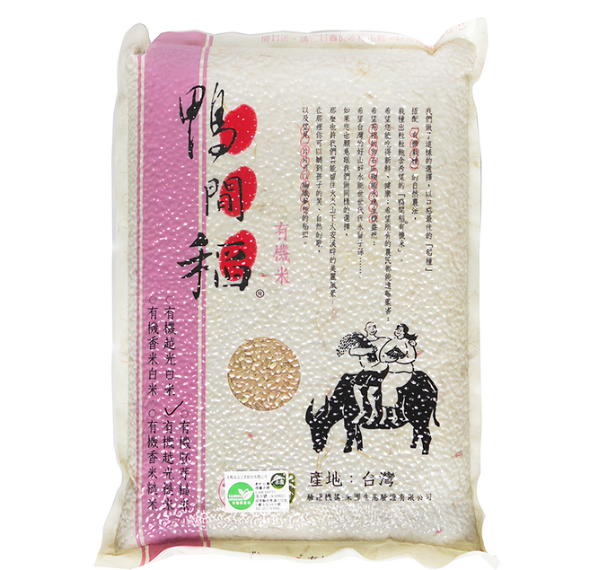 鴨間稻 有機越光糙米, 3kg, 1包