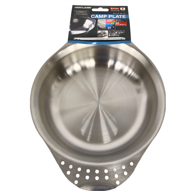 UNIFLAME 雙耳隔熱盤 U666234 800ml, 霧面 銀色, 1個