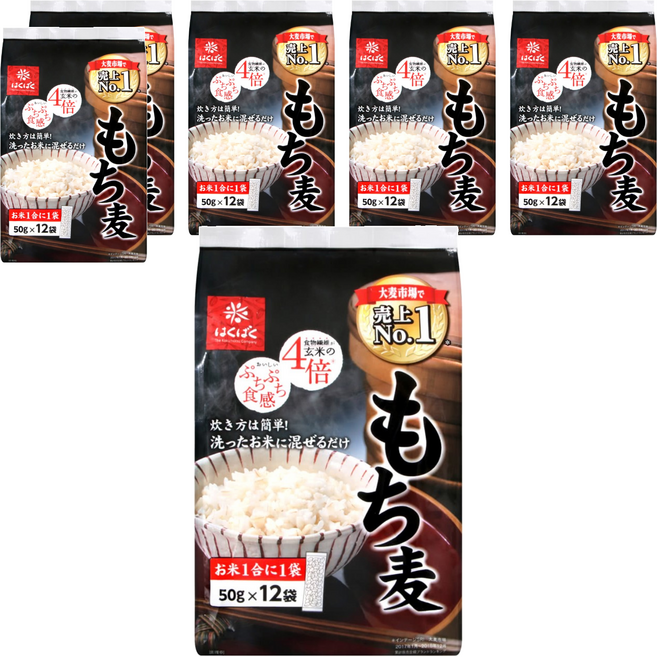 Hakubaku 黃金糯麥, 6袋, 600g