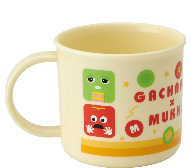 Skater 漱口杯 200ml, Gachapin And Mukku 黃色, 1個