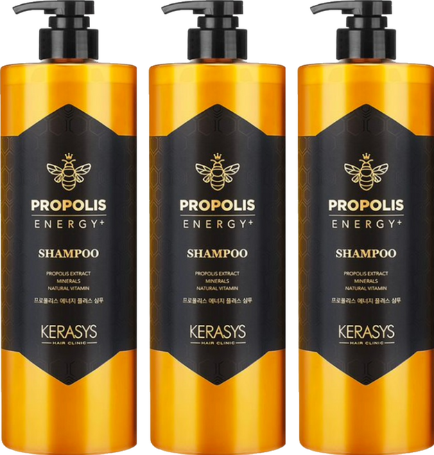 KERASYS 可瑞絲 蜂膠活力光澤洗髮精, 1L, 3瓶