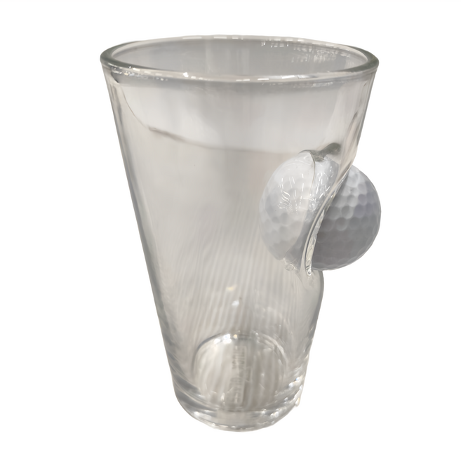 STUCK IN GLASS 高爾夫球造型啤酒杯 透明, 1個