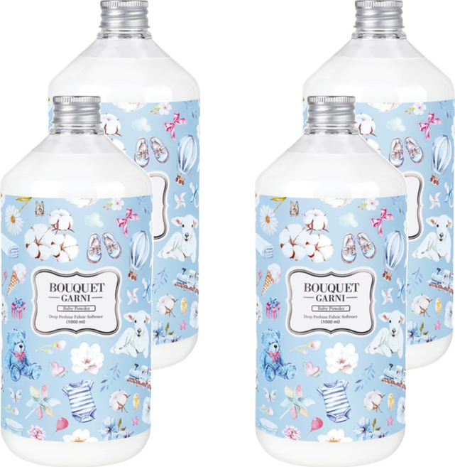BOUQUET GARNI 璞珈妮衣物香氛柔軟精 寶寶香, 1L, 4瓶