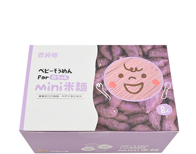 農純鄉 mini米麵 無鹽紫薯 6個月以上 8包, 320g, 1盒