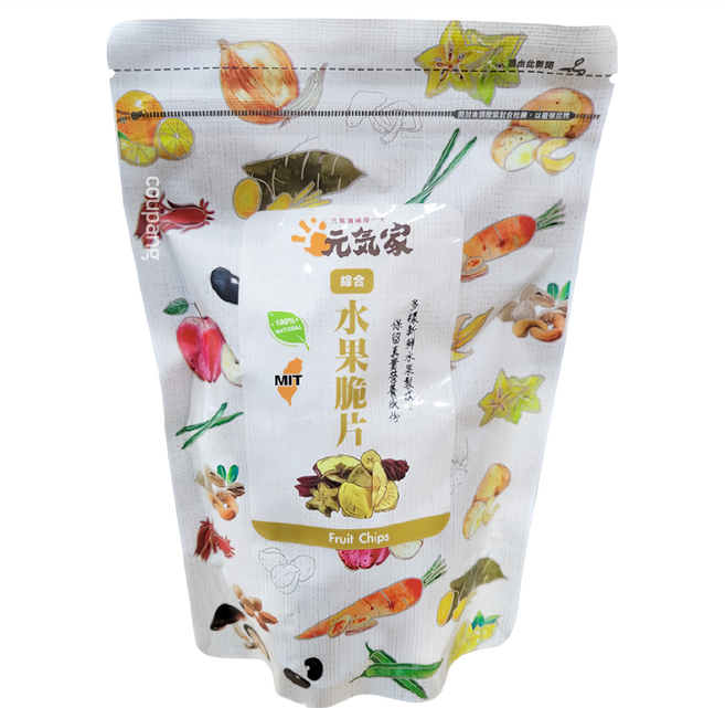 元氣家 綜合水果脆片, 100g, 1包