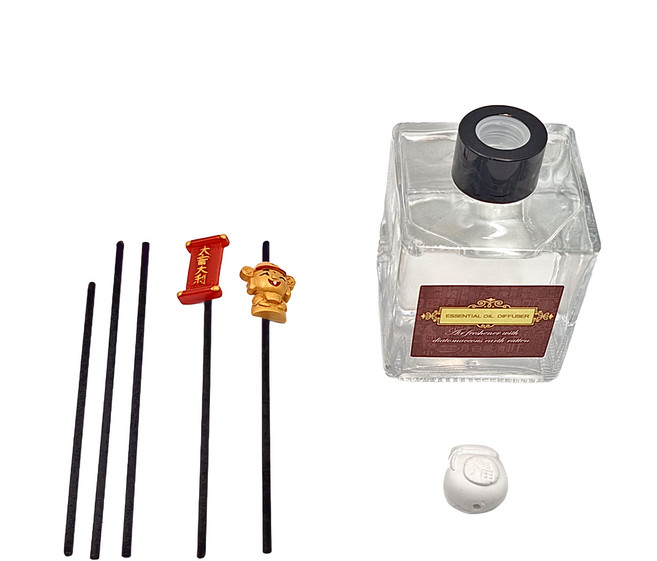 QiMart 迎春納福香氛珪藻擴香瓶 480g, 絲絨玫瑰, 200ml, 1件