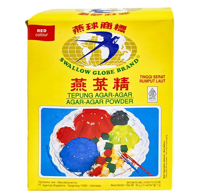 SWALLOW GLOBE 燕球 洋菜粉 紅色, 84g, 1盒