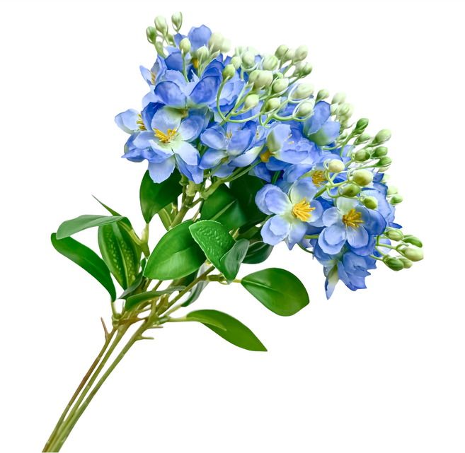 Floral M 花藝 仿真花 夏日經典茉莉花, 清新藍, 1個