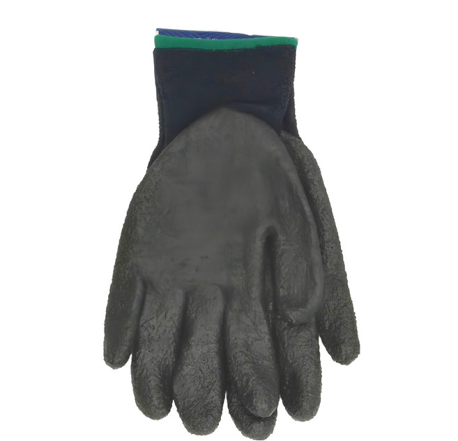 PANRICO 百利世 冬季止滑耐磨保暖手套 羊毛 Spandex彈性人造纖維 丁腈橡膠材質, 1雙, 藍色
