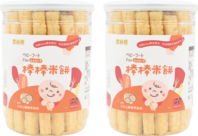農純鄉 棒棒米餅 8個月以上, 枸杞, 50g, 2罐