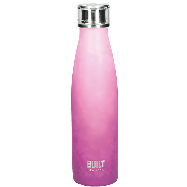 BUILT Perfect Seal系列 500ml 雙層不銹鋼水瓶, 粉紫色, 1個