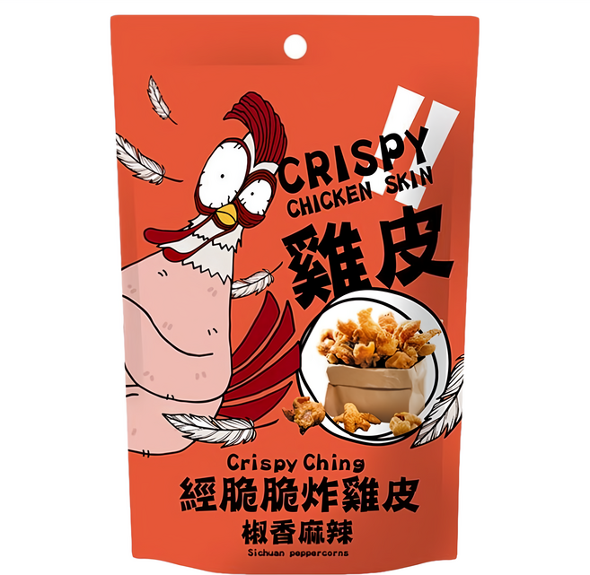 Crispy Ching 經脆脆 炸雞皮 椒香麻辣, 30g, 1包