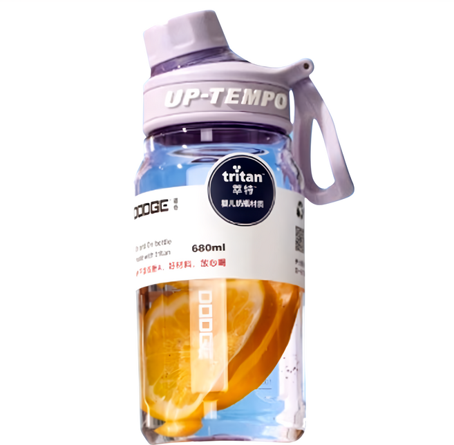 DODGE 道奇 提把直飲水壺 旋蓋款, 紫色, 680ml, 1個