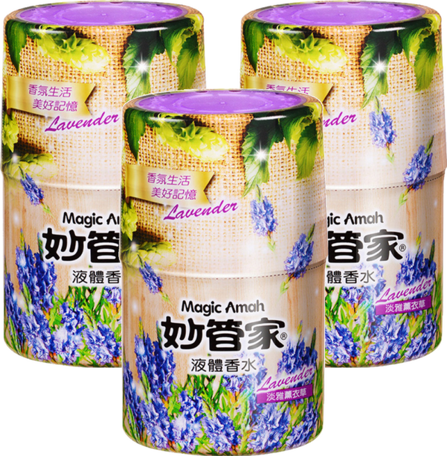 Magic Amah 妙管家 液體香水, 400ml, 3瓶, 淡雅薰衣草