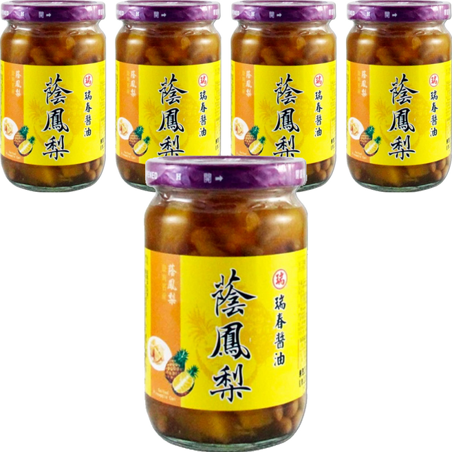 瑞春醬油 蔭鳯梨, 350g, 5罐