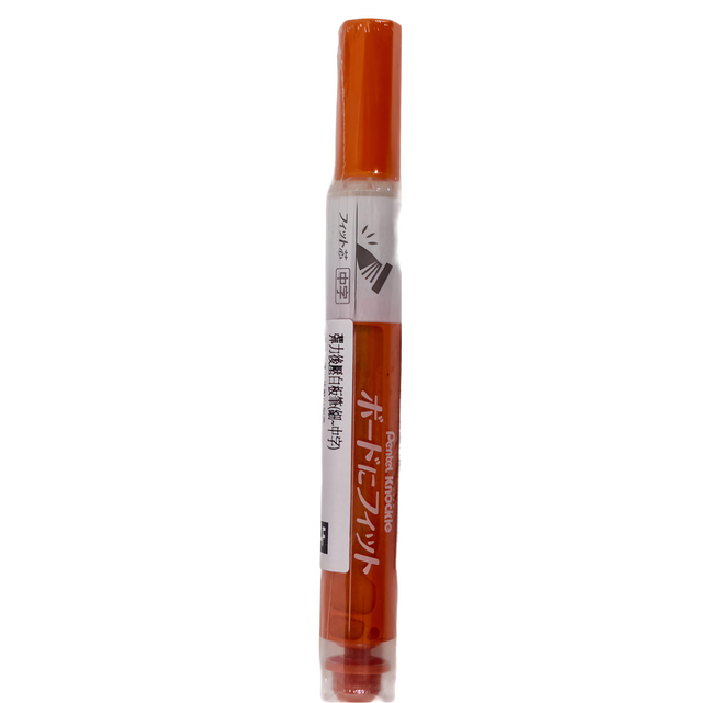 Pentel 飛龍文具 彈力後壓白板筆 中字, 橘色, 10支