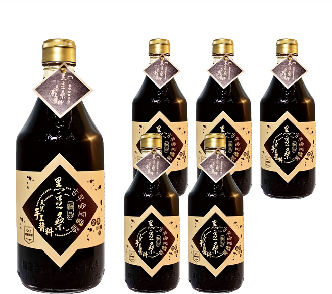 黑豆桑 天然極品古早金豆醬油, 550ml, 6瓶