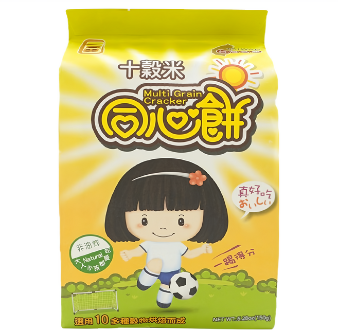 一口田 十榖米同心餅 原味, 150g, 1袋