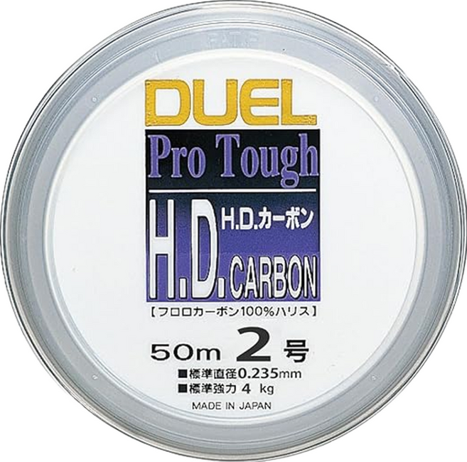 DUEL H.D. CARBON 子線 2號 50m H810, 碳纖線 透明色, 1捲