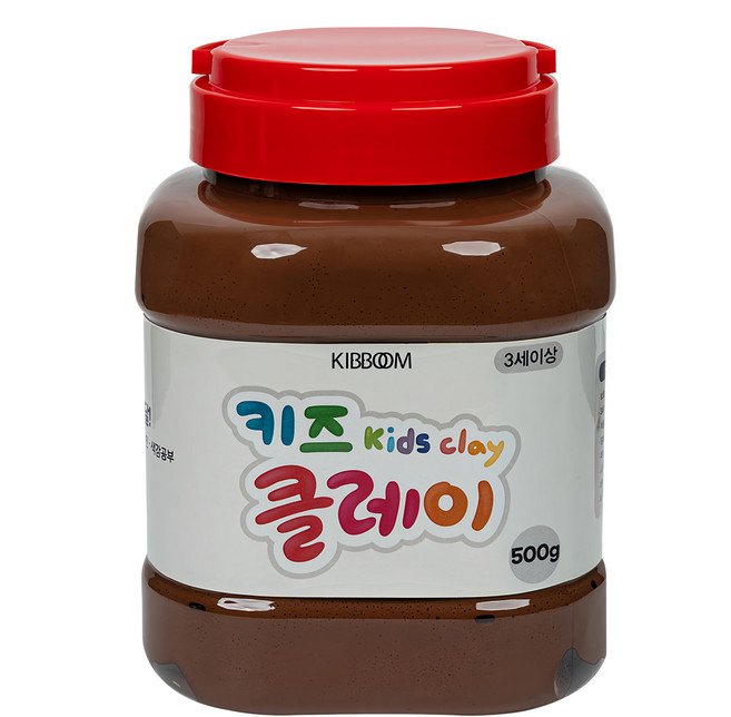 KIBBOOM 兒童黏土桶, 1個, 棕色, 500g