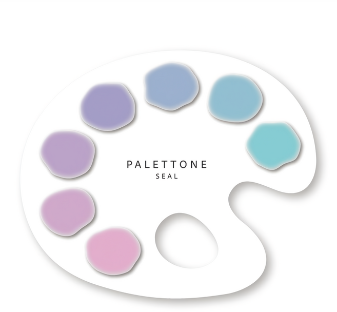 sun-star PALETTONE 調色盤霧透索引便利貼 7種顏色各10張, 冰晶花琥珀, 70張, 1組