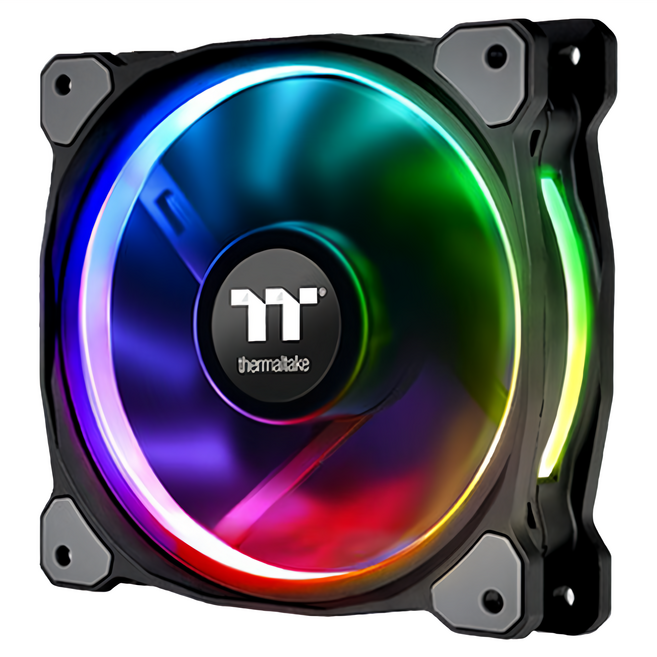 thermaltake 曜越 Riing Plus RGB 水冷排風扇 3顆風扇包裝 H12 RGB, 1組