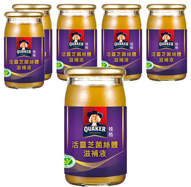 QUAKER 桂格 活靈芝菌絲體滋補液, 6罐, 60ml, 1盒