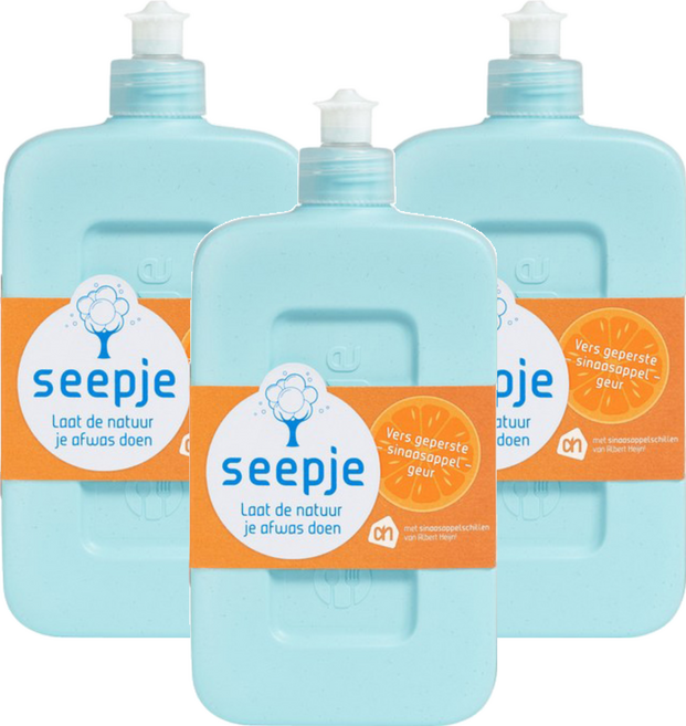 seepje 喜雅 無患子洗碗精 柑橘, 500ml, 3瓶