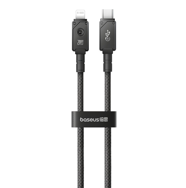 Baseus 倍思 Unbreakable系列 快速充電線 20W Type-C to Apple Lightning 8Pin, 黑色, 1條, 1m