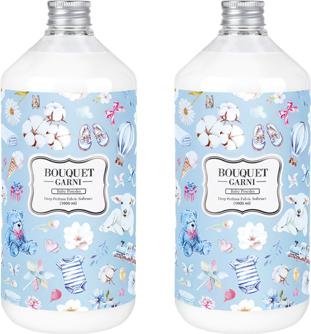 BOUQUET GARNI 璞珈妮衣物香氛柔軟精 寶寶香, 1L, 2瓶