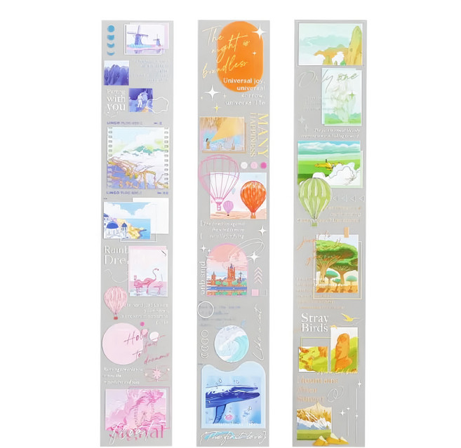 CARD LOVER 信的戀人 PET貼紙, 日光旅行 多色, 3個