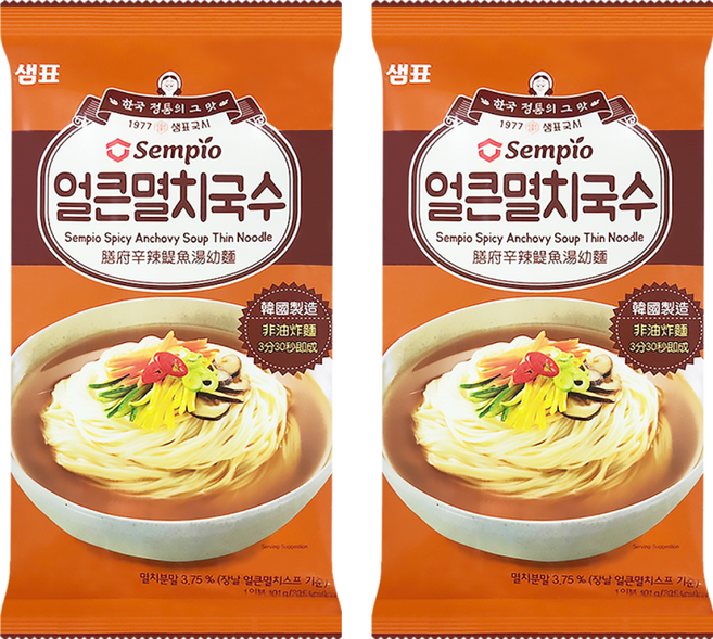 Sempio 膳府 辣味鯷魚湯細麵, 101g, 2包