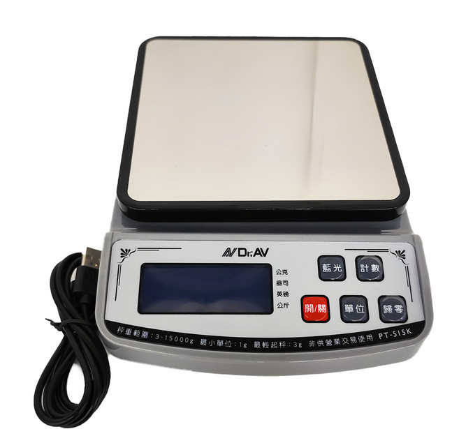 Dr.AV 聖岡科技 專業級大秤面電子秤 PT-515K, 1個