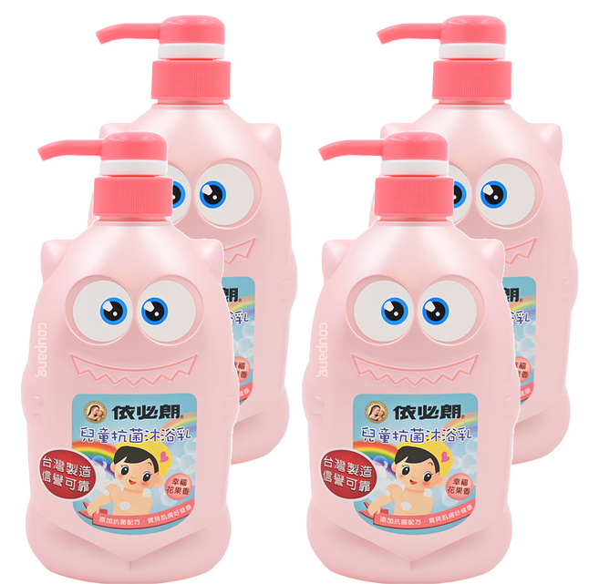 依必朗 兒童抗菌沐浴乳-幸福花果香 Chlorhexidine配方 溫和不刺激, 700ml, 4瓶
