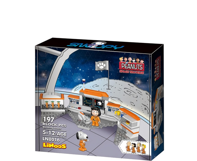 LiNooS 史努比70周年太空系列 積木, 指揮總署 多色, 1盒