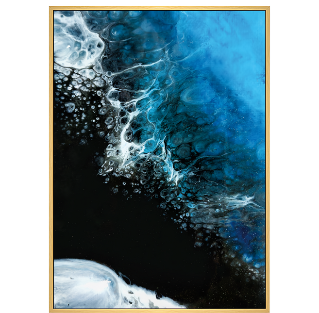BOLUO GALLERY 菠蘿選畫所 磅礴 夜幕下的海 APAP3452D 掛畫, 木色