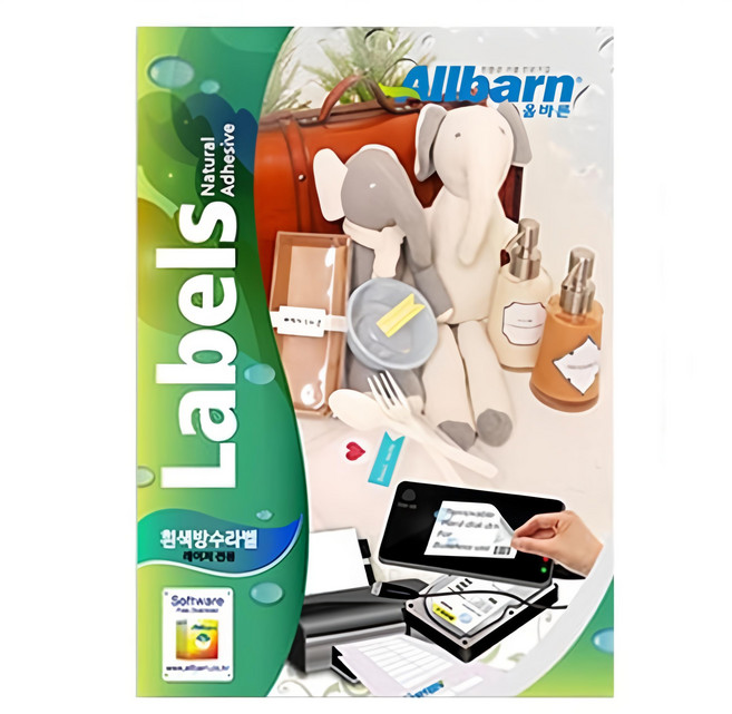 ALLBARN LABEL 雷射專用防水標籤紙, 1格, 25個