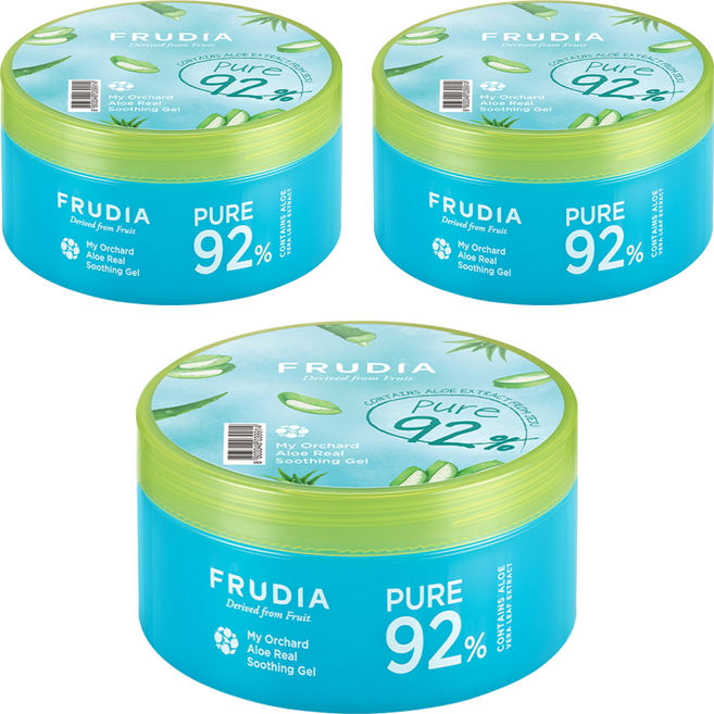 FRUDIA 台灣公司貨 友肌舒果 蘆薈舒緩保濕凝凍, 300ml, 3罐