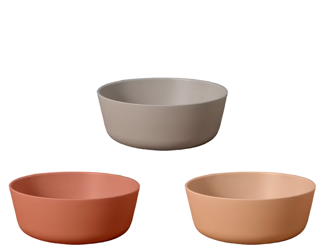 cink 餐碗三入組 三個, 米色 + 橘色 + 紅色, 1組