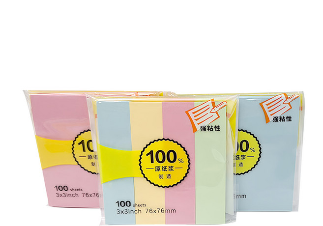 便利標籤貼紙 藍色5本 + 粉色5本 + 4小條2本, 藍色 + 粉色 + 黃色 + 綠色, 100張, 1組