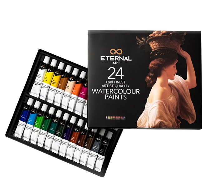 ETERNAL ART 永恆的藝術水彩畫組, 12ml, 24色
