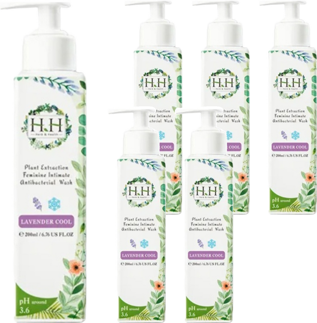 HH 草本新淨界 私密植萃抗菌潔淨露 沁涼薰衣草, 200ml, 6瓶