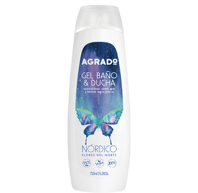 AGRADO 北極極光 冰雪奇境沐浴露, 1瓶, 750ml