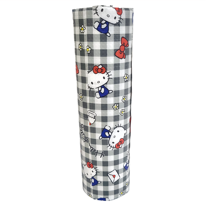 Hello Kitty 凱蒂貓 防水防污 可裁切 格紋 鋪布 桌墊 櫥櫃墊 鞋櫃墊 500 x 30cm 1捲
