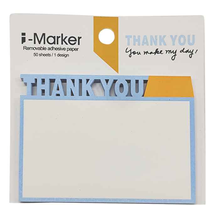 知音文創 i-Marker 文字事務便利貼 A02, THANK YOU, 1本, 50張