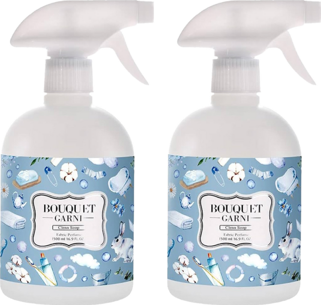 BOUQUET GARNI 衣物噴霧, 皂香, 500ml, 2瓶